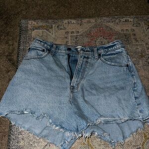 Distressed Denim Shorts